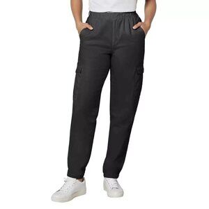 Gap Women's L Black Twill Cargo Pants With Elastic Waist N0467